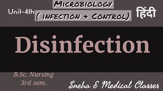 Disinfection in Microbiology  Types of Disinfection Hindi [upl. by Akinhoj511]