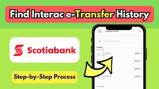 View Scotiabank Interac etransfer History  Find Interac Transfer Transaction Scotiabank App [upl. by Linetta604]