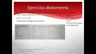 ejercicios dilatometría  longitudsuperficie y volumen [upl. by Eyr]