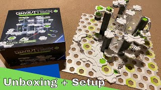 GraviTrax PRO StarterSet Vertical Unboxing  Setup HUGE  GraviTrax Marble Run [upl. by Ideih227]