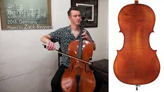 Heinrich Gill MONZA Strad model cello 2018 GERMANY  Zack Reaves  at the Metzler Violin Shop [upl. by Yared]