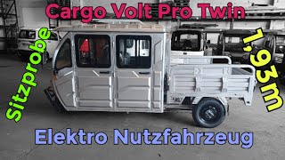 Sitzprobe Elektro Nutzfahrzeug Cargo Volt Pro Twin [upl. by Monty512]