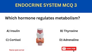 ENDOCRINE SYSTEM MCQS FOR 2024 [upl. by Nesaj]