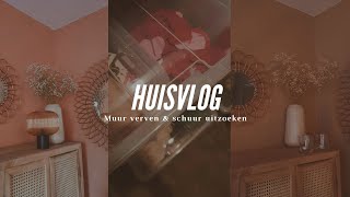 Huisvlog 🏡✨  Woonkamer muur verven amp Schuur uitzoeken [upl. by Kammerer967]