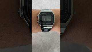 Casio A168WGG1BDF Love the Stealthy look unboxing casio a168 casiowatch stealth gunmetalgrey [upl. by Fayth]