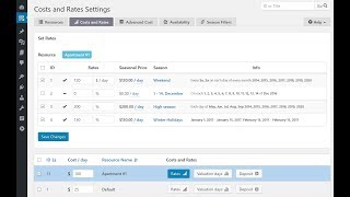 Booking Calendar Legacy Version  Rates cost for different seasons or weekdays [upl. by Nivrae]