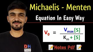 Michaelis Menten Equation In Hindi  Biochemistry  By Dadhich Sir [upl. by Acey]