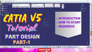 CATIA V5 Part Design Tutorials Part1  Part Modeling Introduction  Tutorials For Beginners catia [upl. by Ottillia]