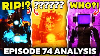 ASTRO MOTHERSHIP amp TITAN CAMERAMAN DEATH  SKIBIDI TOILET 74 ALL Easter Egg Analysis Theory [upl. by Ahsim]