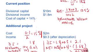 Divisional Performance Measurement  ROI and RI Compared Annuity Depreciation  ACCA APM [upl. by Inama]