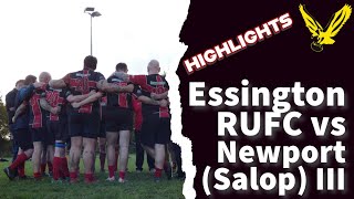 Essington Rugby Club 14 vs 38 Newport Salop IIIs Extended Highlights [upl. by Enirehtacyram755]