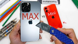 iPhone 12 Pro Max vs iPhone Mini  Durability Test [upl. by Adlanor78]