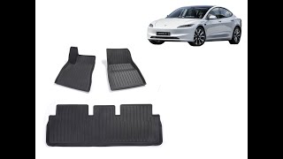 Tesla Model 3 2024 Highland All Weather Interior Floor Mats Plugear [upl. by Anet]