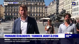 Primaire écologiste  Yannick Jadot à Lyon [upl. by Iseabal]