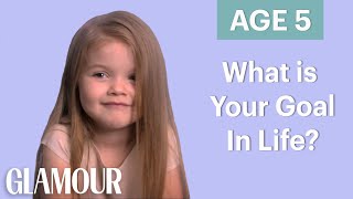 70 People Ages 575 Answer What’s Your Goal In Life  Glamour [upl. by Aseefan]