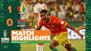 HIGHLIGHTS  Guinea 🆚 The Gambia TotalEnergiesAFCON2023  MD2 Group C [upl. by Oric305]