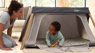 Tutti Bambini CoZee Go 3in1 Bassinet Travel Cot amp Playpen Explainer Video [upl. by Orbadiah856]