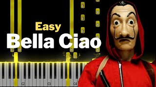 EASY Piano Tutorial  Bella Ciao  La Casa De Papel [upl. by Asirem851]