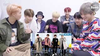 BTS Reaction to Wanna One Singing Wishtel By Blackpink Fanmade 💜 [upl. by Anehta]