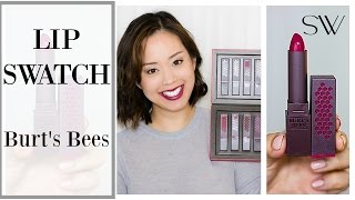 BURTS BEES LIPSTICK REVIEW  SWATCHES [upl. by Ashly862]