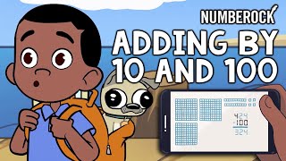 Adding and Subtracting by 10 and 100 Song  With Base 10 Blocks [upl. by Tenahs376]