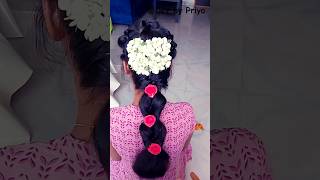 Stunning Pelli Hairstyle for Traditional Pattu Sarees weddinghairstyles easyhairstyle hairstyle [upl. by Yerbua]