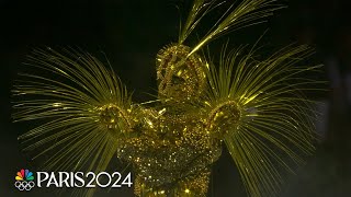 Golden Voyager encounters Nike the goddess of victory at Closing Ceremony  Paris Olympics [upl. by Polak]