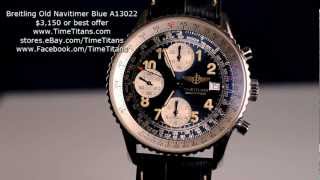 Breitling Old Navitimer II Blue Dial A13022 [upl. by Feodor458]