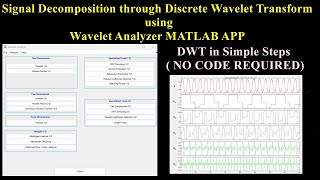 Signal Decomposition through Discrete Wavelet Transform using Wavelet Analyzer MATLAB APP [upl. by Haila]