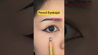 Pencil eyekajal makeup ✏️👁️‍🗨️ eyemakeup eyekajal makeup eye mekuptutorial makeuptips [upl. by Ahoufe]