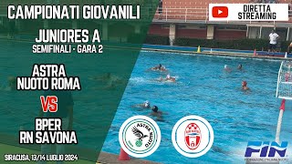 Semifinali Juniores A Astra Nuoto Roma VS RN Savona [upl. by Islean]