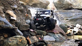 RC Scale Crawler  110 Jeep Wrangler OffRoad Adventure [upl. by Etienne]