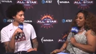 Brittney Griner Corrects Interviewer Who Referred to Her as a Mom “POPS” [upl. by Ynnol]