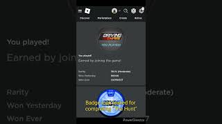 The Hunt completion badge leaked in DRIVING EMPIRE drivingempire roblox [upl. by Balmuth50]