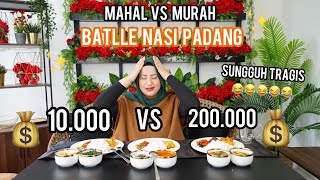 MUKBANG RESTORAN MURAH VS MAHAL  NASI PADANG  200000 VS 10000 [upl. by Odlanar]