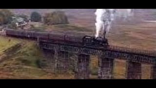 Steam Train Crossing Viaduct On Rannoch Moor On History Visit To The Highlands Of Scotland [upl. by Aztirak212]