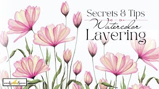 ATTENTION BEGINNERS Easy Watercolor Flowers Secrets and Tips to Painting Transparent Layers [upl. by Scheck740]