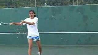 Tennis Lesson TwoHanded Backhand Slice with Release [upl. by Yramliw938]