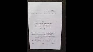 Bed 1st semester examination 202324 curriculum development amp school paper cc4 bu bed rahulsir [upl. by Willmert]