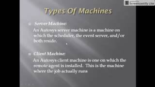 Autosys  Types of Machine Types of Jobs Class 4 [upl. by Lefkowitz]