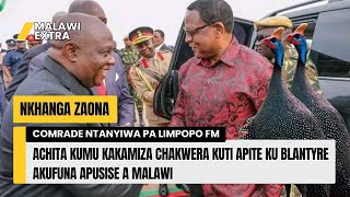 NKHANGA ZAONA NTANYIWA ACHITA KUMUKAKAMIZA CHAKWERA KUTI APITE KU BLANTYRE PAMENE AKUVA KUWAWA [upl. by Redna]