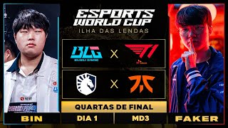 ILHA DAS LENDAS COPA DO MUNDO DE ESPORTS  T1 x BLG  TL x FNC lendas discord [upl. by Alber41]