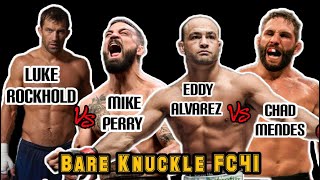 BKFC 41 LUKE ROCKHOLD vs MIKE PERRY  CHAD MENDES vs EDDY ALVAREZ  Combate a Puño Limpio [upl. by Arabeila920]