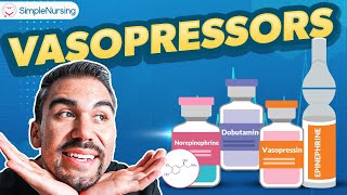 Vasopressors Drugs  Epinephrine Norepinephrine Vasopressin Dobutamine Dopamine [upl. by Aeiram]