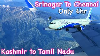 Srinagar Kashmir to Chennai Flight journey  Kashmir travel  Tamil Nadu to Kashmir Travel [upl. by Fee]