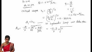 problem on hydraulic jump or standing wave [upl. by Hullda]