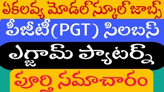 EKALAVYA MODEL SCHOOL PGT EXAM PATTERN AND COMPLETE SYLLABUS [upl. by Ecerehs]