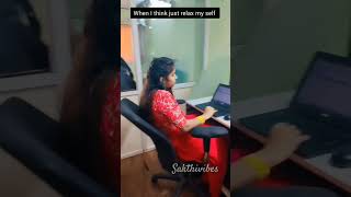 Relaxing On Office Chair 😂 My Brain Remember This funnyshorts officelife chair shortsfeed [upl. by Apurk]