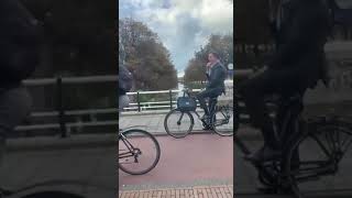 Mark Rutte Dutch Prime Minister goes to work on a Bicycle [upl. by Winton46]