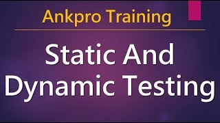 Manual testing 31  What is Static testing and Dynamic testing Static testing vs dynamic testing [upl. by Greenberg]